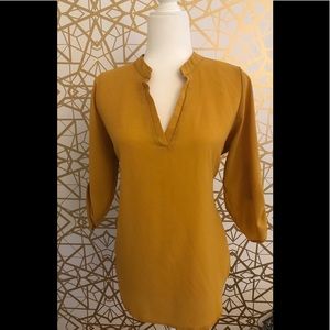 Papermoon mustard yellow blouse size L
